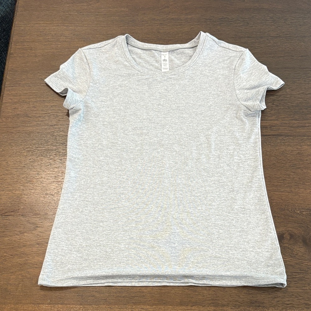 ALO Yoga Gray Short Sleeve Tee